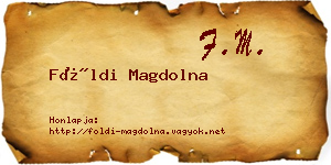 Földi Magdolna névjegykártya