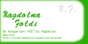 magdolna foldi business card